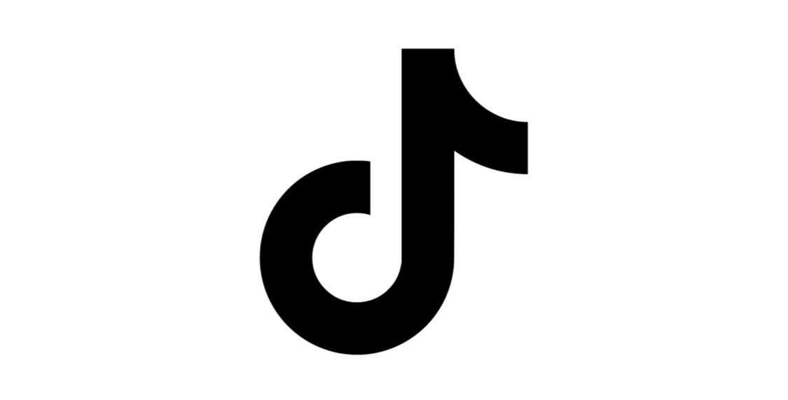 tik tok logo black background